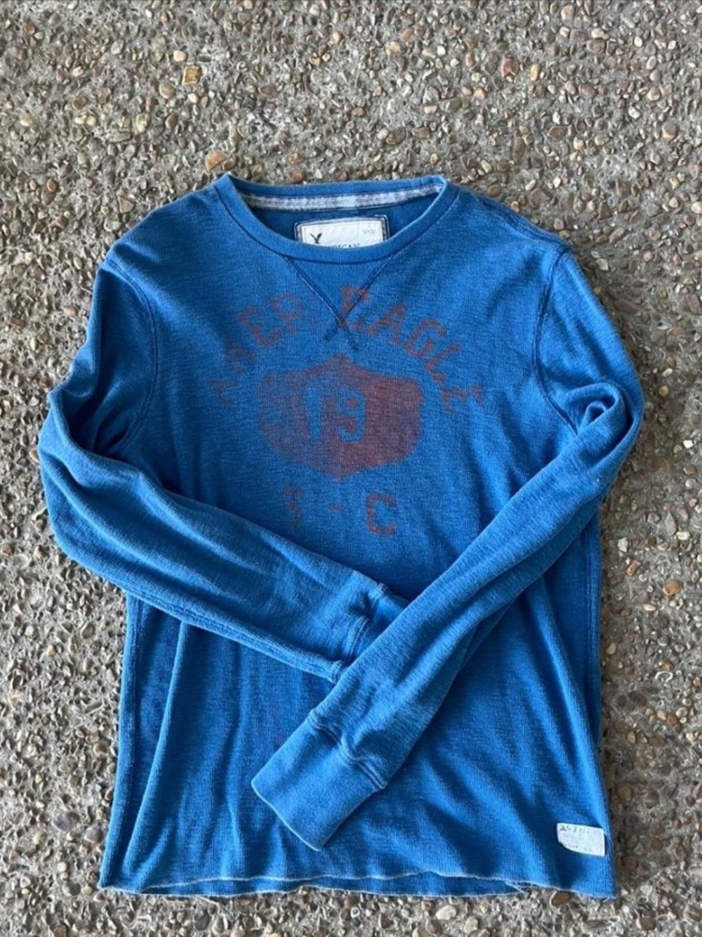 american eagle 00s blue long sleeve size m